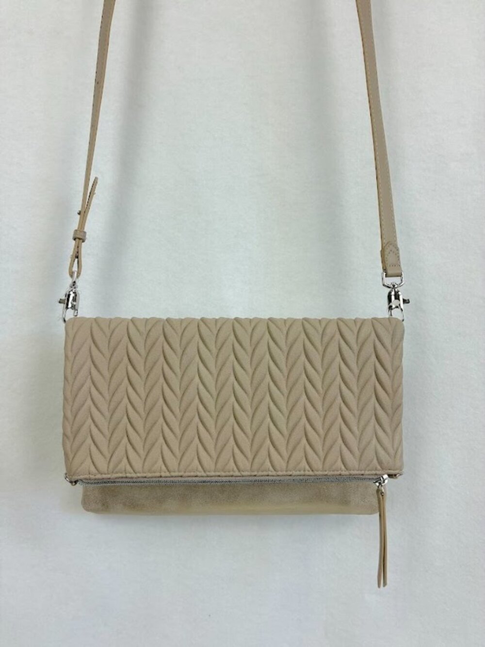 Stella & Dot Waverly Crossbody Petite Neutral Braided Versatile Neutral NWOT